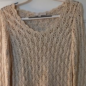 Loft Cream colored sweater. Size Sp